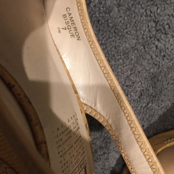 Market leather sling-back cork wedges - Picture 7 of 8